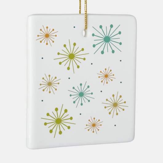 Ornement En Céramique Feu d'artifice rétro Starburbs mi-siècle Noël (Droite)