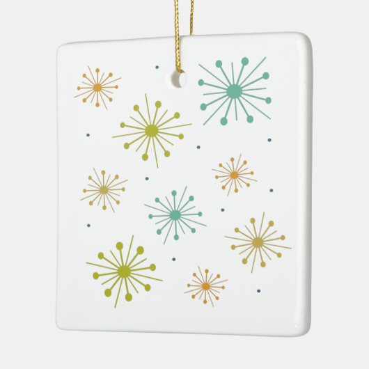 Ornement En Céramique Feu d'artifice rétro Starburbs mi-siècle Noël (Gauche)