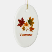 Ornement En Céramique Feuillage d'automne du Vermont - feuille d'érable (Droite)