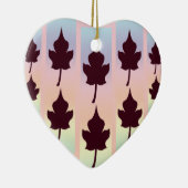 Ornement En Céramique Feuille d'érable avec arc-en-ciel (Droite)