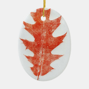 Ornement En Céramique Feuille Nature Imprimé
