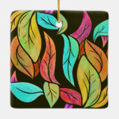 Ornement En Céramique Feuilles d'automne motif (Dos)