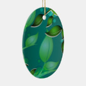 Ornement En Céramique Feuilles de jardin frais (Droite)