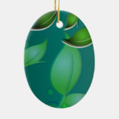 Ornement En Céramique Feuilles de jardin frais (Dos)