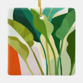 Ornement En Céramique Feuilles tropicaux (Devant)