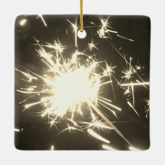 Ornement En Céramique Feux d'artifice Sparkler Noël (Dos)