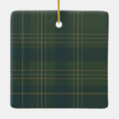Ornement En Céramique Fiançailles à feuillage persistant | Tartan flanel (Dos)
