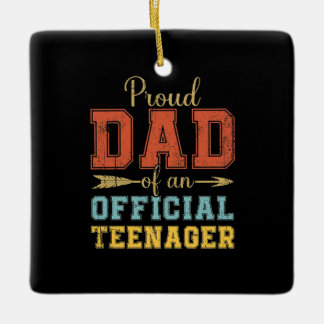 Ornement En Céramique Fier papa d'un adolescent officiel