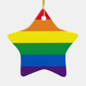 Ornement En Céramique Fierté arc-en-ciel rayures LGBT drapeau gay star N (Dos)