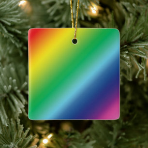 Ornement En Céramique Fierté couleurs arc-en-ciel motif lgbtq lgbt Noël