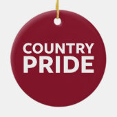 Ornement En Céramique Fierté de pays (Dos)