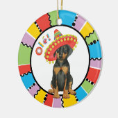 Ornement en céramique Fiesta Doberman Pinscher (Gauche)