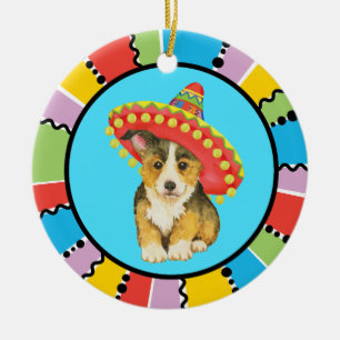 Ornement en céramique Fiesta Pembroke Welsh Corgi