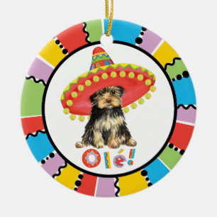Ornement En Céramique Fiesta Yorkie