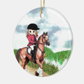 Ornement En Céramique Fille anglaise d'équitation (Gauche)