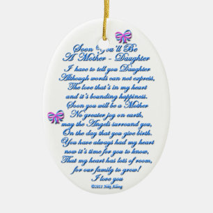 Ornement En Céramique Fille attendant le ęr bébé