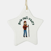 Ornement En Céramique Fille de randonnée (Droite)