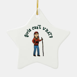 Ornement En Céramique Fille de randonnée