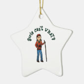 Ornement En Céramique Fille de randonnée (Gauche)