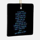 Ornement En Céramique Fille drôle en droit à ma chère fille en droit (Droite)