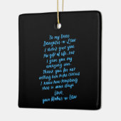 Ornement En Céramique Fille drôle en droit à ma chère fille en droit (Gauche)