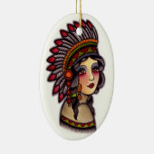 Ornement En Céramique fille indienne (Droite)
