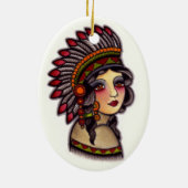 Ornement En Céramique fille indienne (Dos)