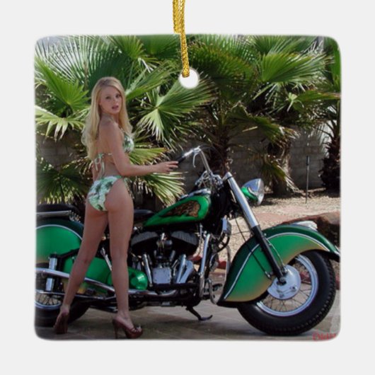 Ornement En Céramique Fille indienne (Devant)