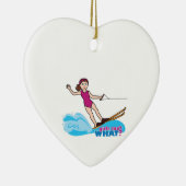 Ornement En Céramique Fille-skieur 1 (Droite)