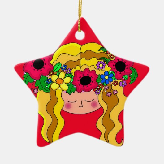 Ornement En Céramique Fille ukrainienne (Devant)