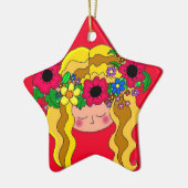 Ornement En Céramique Fille ukrainienne (Gauche)