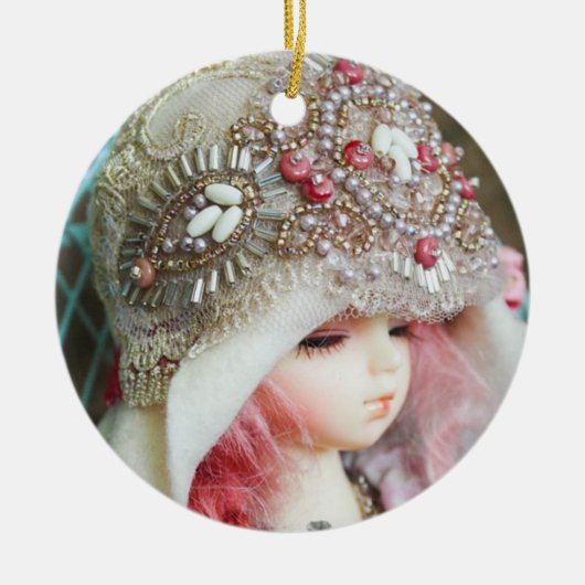 Ornement En Céramique Fille victorienne (Devant)