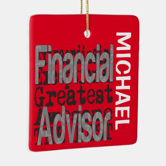 Ornement En Céramique Financial Advisor Extraordinaire CUSTOM (Droite)