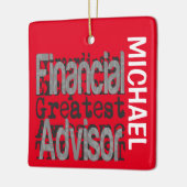 Ornement En Céramique Financial Advisor Extraordinaire CUSTOM (Gauche)