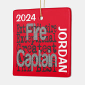 Ornement En Céramique Fire Captain Extraordinaire CUSTOM (Gauche)