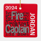 Ornement En Céramique Fire Captain Extraordinaire CUSTOM (Dos)