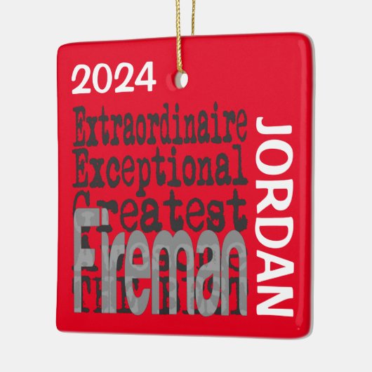 Ornement En Céramique Fireman Extraordinaire CUSTOM (Gauche)