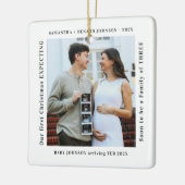 Ornement En Céramique First Christmas Expecting Pregnancy Announcement (Gauche)