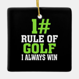 Ornement En Céramique First Rule Of Golf