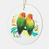 Ornement En Céramique Fischer Lovebirds (Gauche)