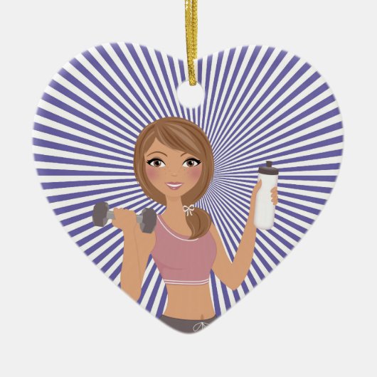 Ornement En Céramique Fitness ! (Devant)