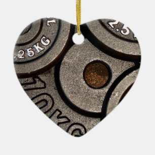 Ornement En Céramique Fitness Black Gym Weights