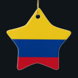 Ornement En Céramique Flag of Columbia, Republic of Colombia<br><div class="desc">Colombia, officially the Republic of Colombia, is a country situated in the northwest of South America, bordered to the northwest by Panama; to the east by Venezuela and Brazil; to the south by Ecuador and Peru; and it shares maritime limits with Costa Rica, Nicaragua, Honduras, Jamaica, Dominican Republic and Haiti....</div>