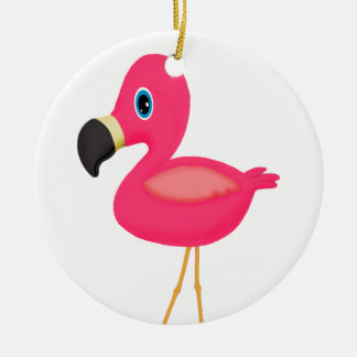 Ornement En Céramique Flamant rose de bébé