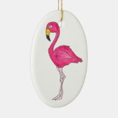 Ornement En Céramique Flamant rose rose Tropical Paradise Island Bird (Droite)