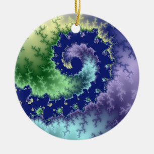 Ornement En Céramique Flambée de Noël