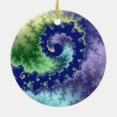 Ornement En Céramique Flambée de Noël (Dos)