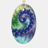 Ornement En Céramique Flambée de Noël (Gauche)