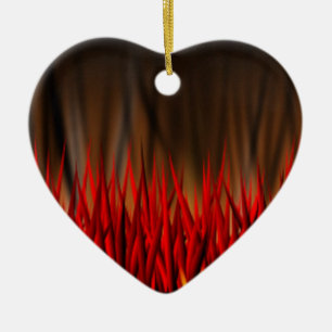 ORNEMENT EN CÉRAMIQUE FLAMMES DE FEU