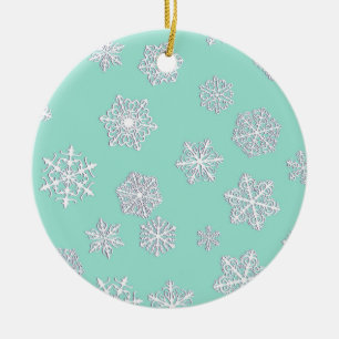 Ornement En Céramique Flammes de neige blanches de 3 jours sur un arrièr